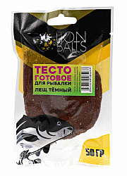 Тесто готовое для рыбалки в пакете LION BAITS Лещ темный 50гр