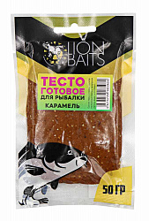 Тесто готовое для рыбалки в пакете LION BAITS Карамель 50гр