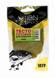 Тесто готовое для рыбалки в пакете LION BAITS Лещ 50гр