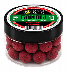 Бойлы насадочные Флюро Итальянская серия LION BAITS Клубника-Лимон 14мм 100мл