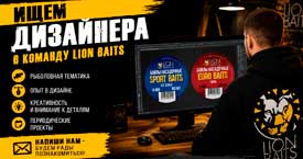 Поиск дизайнера в команду LION BAITS на постоянной основе.