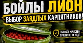 Бойлы Лион в ведре - выбор заядлых карпятников!