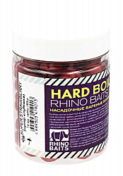 Насадочные вареные бойлы Хард RHINO BAITS Супер клубника 14мм 150гр