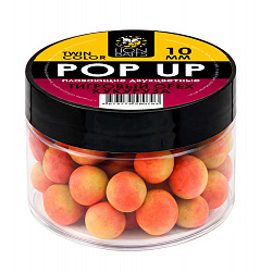 Бойлы плавающие Pop-Up двухцветные LION BAITS Тигровый орех-Кукуруза 10мм
