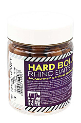 Насадочные вареные бойлы Хард RHINO BAITS Мед 14мм 150гр