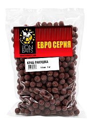 Бойлы тонущие LION BAITS серии ЕВРО Краб ракушка 14мм 1кг