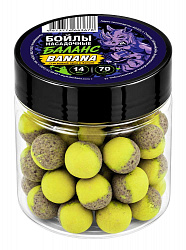 Бойлы насадочные Баланс RHINO BAITS Банан 14мм 70гр