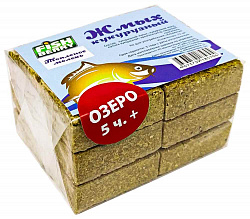 Жмых кукурузный Макуха FISHBERRY Топленое молоко 12шт Озеро 5 часов+