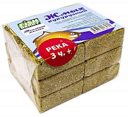 Жмых кукурузный Макуха FISHBERRY Топленое молоко 12шт Река 3 часа+