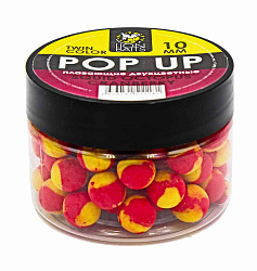 Бойлы плавающие Pop-Up двухцветные LION BAITS Кальмар осьминог-Клюква 10мм