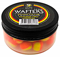 Бойлы нейтральной плавучести Wafters двухцветные LION BAITS Тигровый орех - Кукуруза 14мм