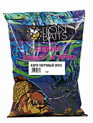 Прикормка серии Ловит и точка LION BAITS Карп-Тигровый орех 1кг