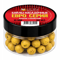 Бойлы насадочные LION BAITS серии ЕВРО Ананас Гавайский 10мм 60мл