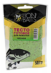 Тесто готовое для рыбалки в пакете LION BAITS Чеснок 50гр