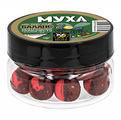 Бойлы насадочные Балансы Муха LION BAITS Клубника 14мм 40гр
