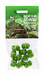 Мини бойлы Флюро тонущие на резинке LION BAITS Горох 6х10мм