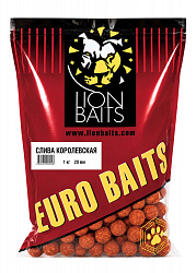 Бойлы тонущие LION BAITS серии ЕВРО Слива королевская 20мм 1кг