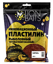 Инновационный пластилин рыболовный ароматизированный LION BAITS Карась 600гр