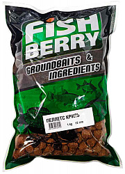 Пеллетс медленно растворимый FISHBERRY криль 12мм 1кг