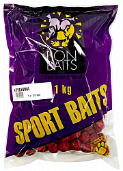 Бойлы тонущие LION BAITS серии СПОРТ Клубника 20мм 1кг